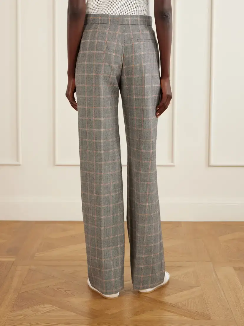 Stella McCartney Checked Wool Straight-leg Pants | Thumbnail 4 Stella McCartney Checked Wool Straight-leg Pants | Thumbnail 4