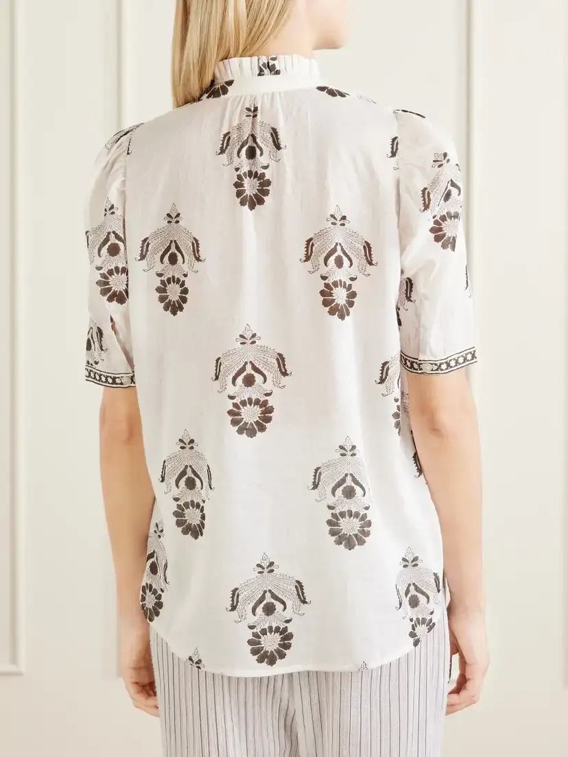 ALIX OF BOHEMIA Winnie Java Cactus Printed Cotton-voile Shirt | Thumbnail 4