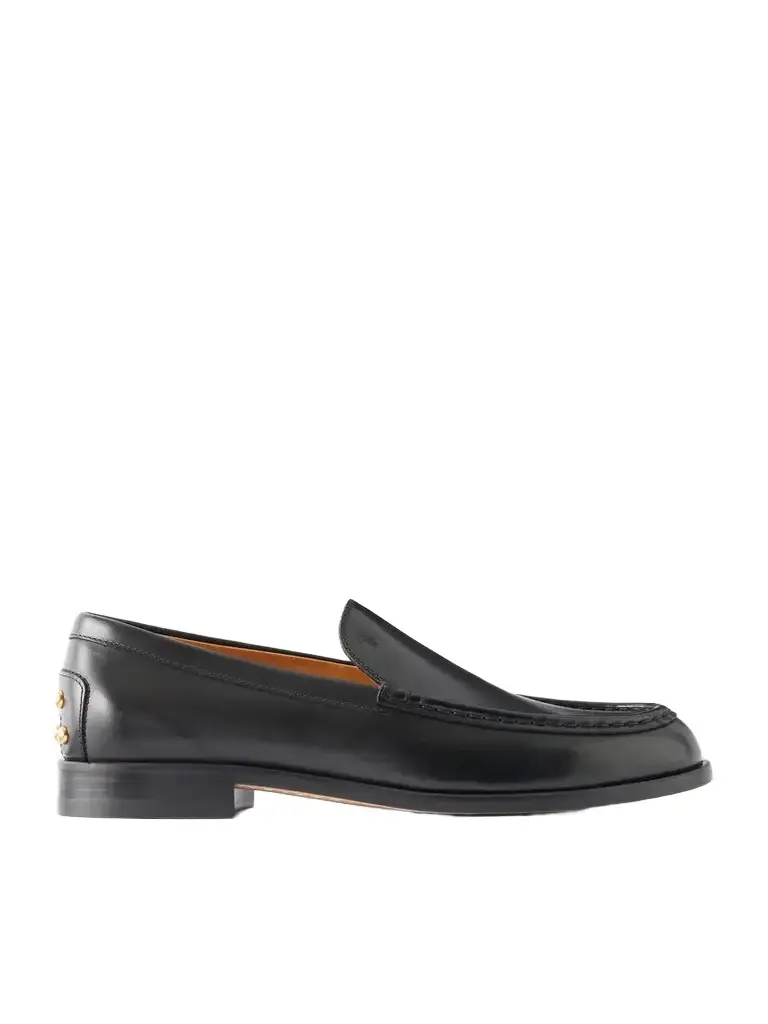 Tod's Logo-debossed Studded Leather Loafers | Image 1 Tod's Logo-debossed Studded Leather Loafers | Image 1