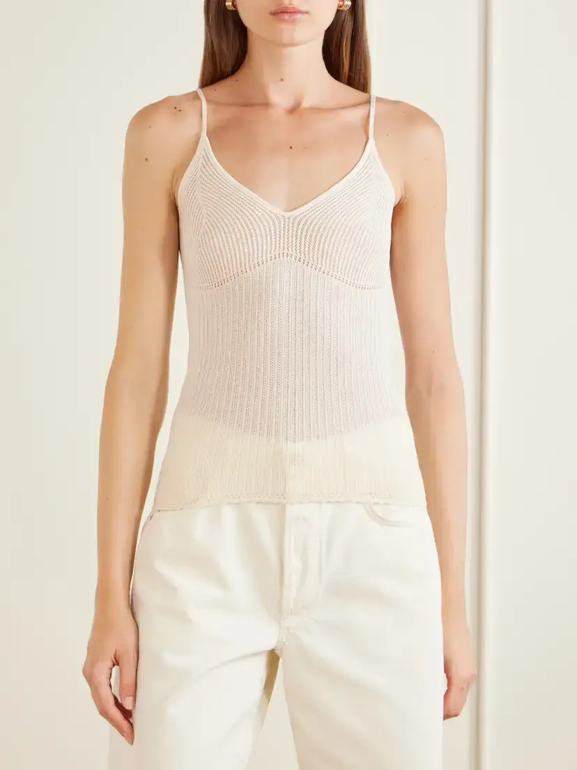 Isabel Marant Saloma Silk And Cotton-blend Knitted Tank | Thumbnail 3