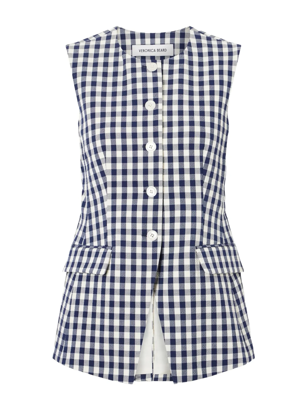 Lois Checked Stretch-cotton Cloqué Tank Lois Checked Stretch-cotton Cloqué Tank