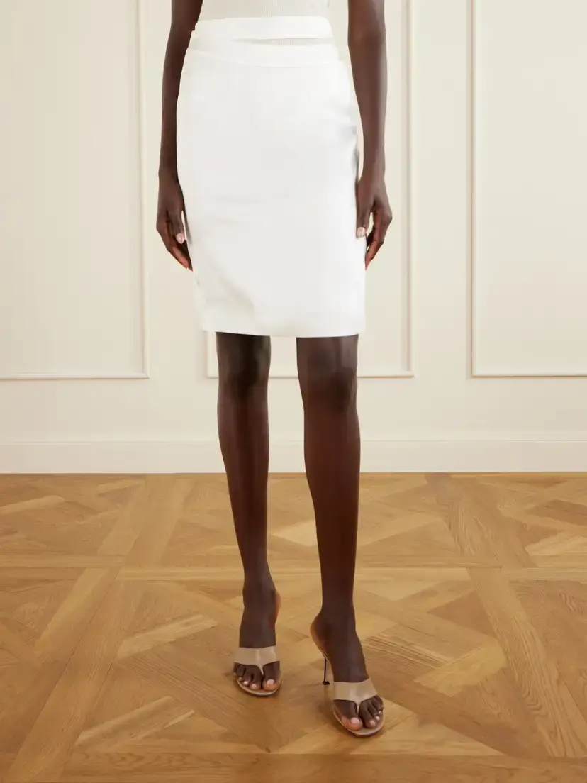 Tove June Cut-out Silk-satin Knee-length Skirt | Thumbnail 3 Tove June Cut-out Silk-satin Knee-length Skirt | Thumbnail 3