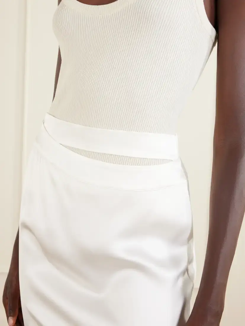 Tove June Cut-out Silk-satin Knee-length Skirt | Thumbnail 5 Tove June Cut-out Silk-satin Knee-length Skirt | Thumbnail 5