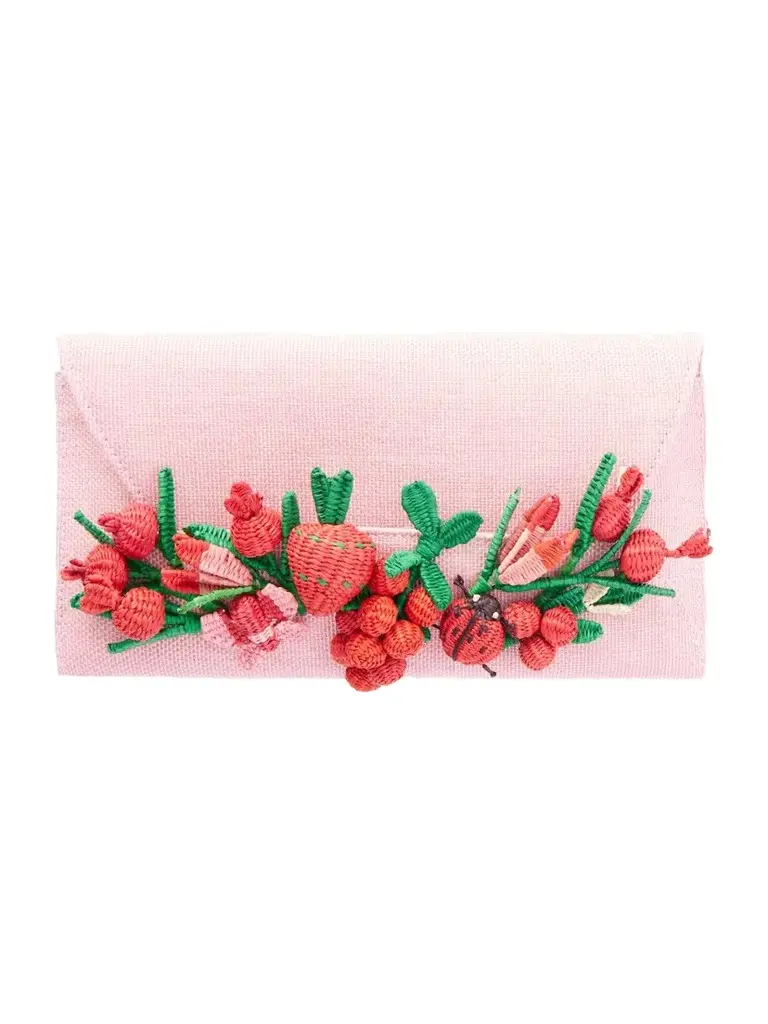 Aquazzura Botanica Embellished Raffia Clutch | Image 1 Aquazzura Botanica Embellished Raffia Clutch | Image 1