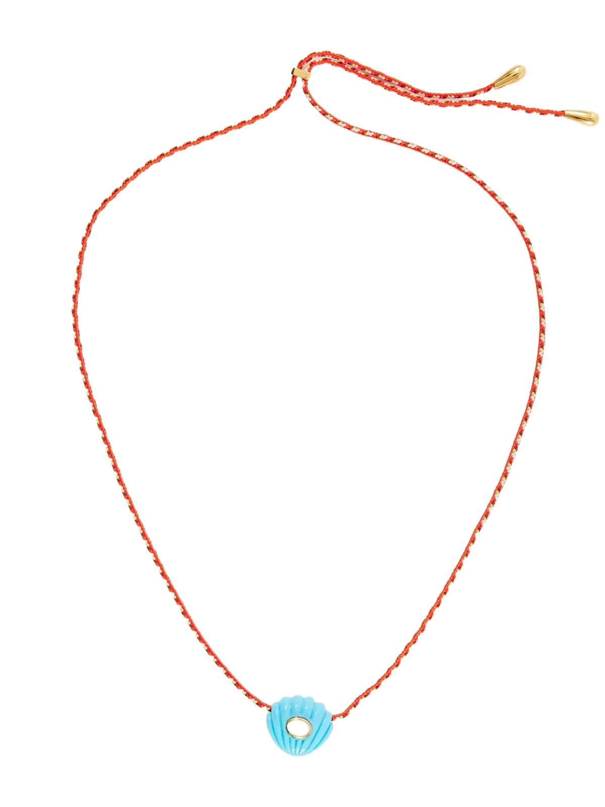 Kai Gold-plated Resin, Turquoise And Chord Necklace - Multi Kai Gold-plated Resin, Turquoise And Chord Necklace - Multi