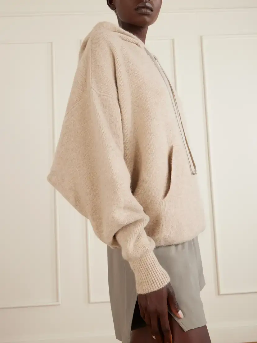 Rick Owens Hun Wool-blend Hoodie | Thumbnail 4