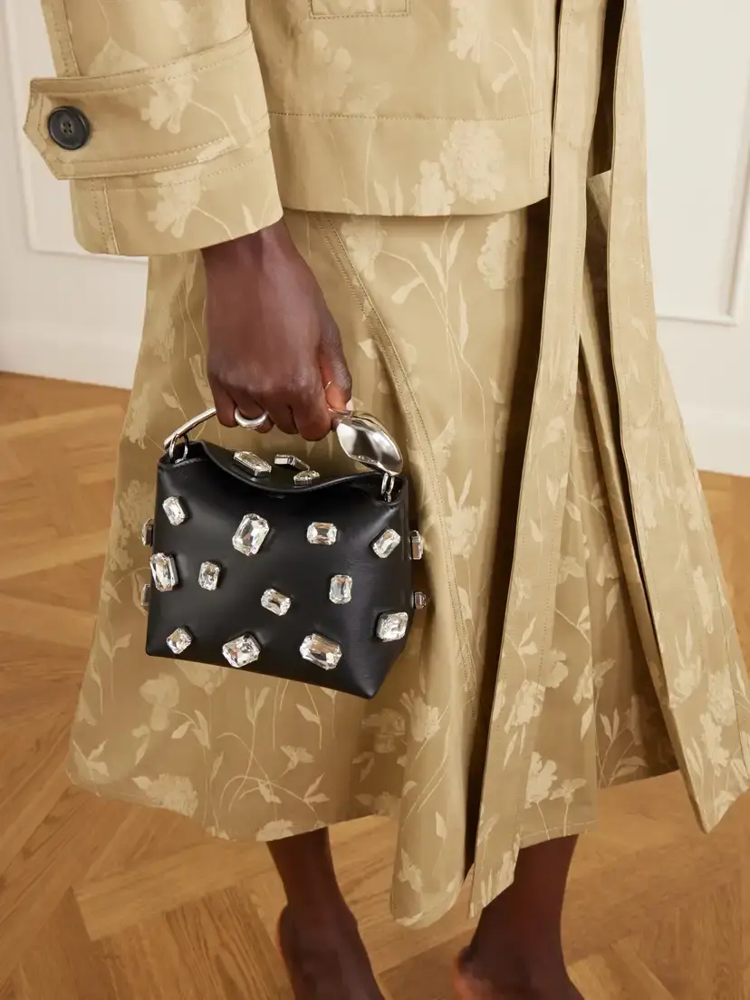 Erdem Bloom Mini Crystal-embellished Leather Clutch | Thumbnail 2 Erdem Bloom Mini Crystal-embellished Leather Clutch | Thumbnail 2