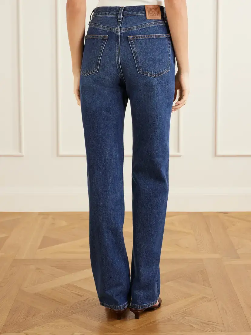 TOTEME Logo-appliquéd Mid-rise Straight-leg Jeans | Thumbnail 4 TOTEME Logo-appliquéd Mid-rise Straight-leg Jeans | Thumbnail 4