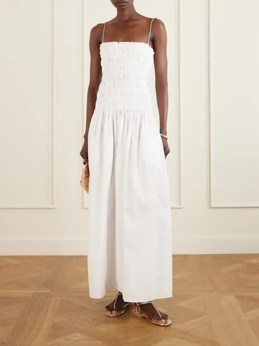 Matteau Shirred Organic Cotton Midi Dress | Thumbnail 2