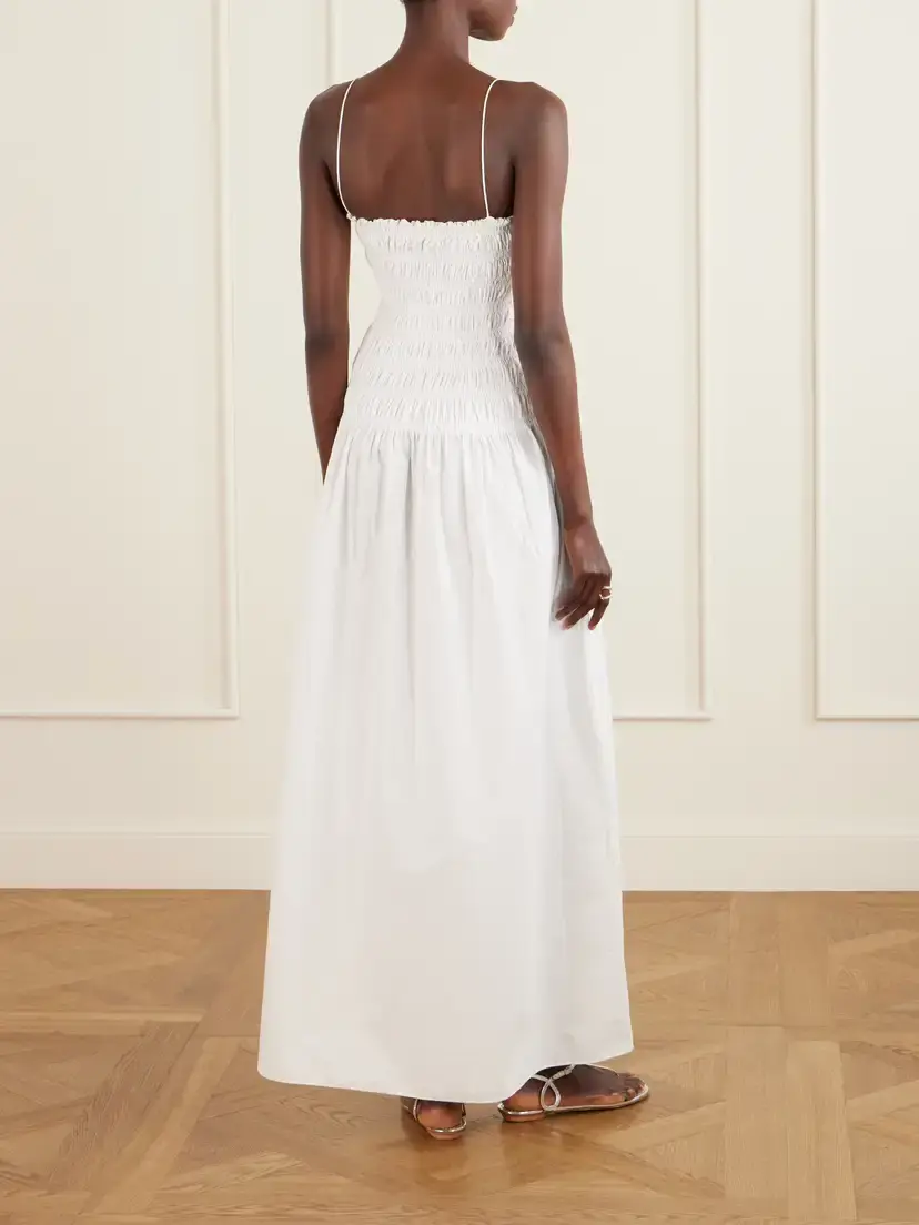 Matteau Shirred Organic Cotton Midi Dress | Thumbnail 3