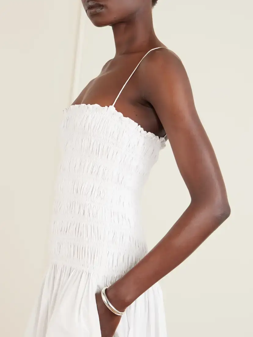 Matteau Shirred Organic Cotton Midi Dress | Thumbnail 4
