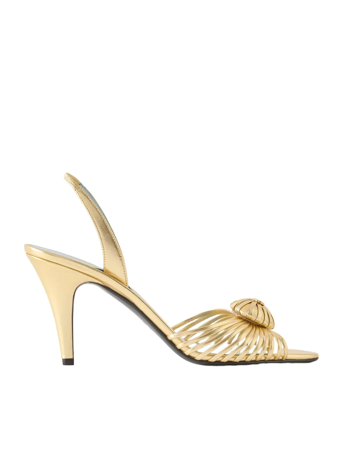 Valentino Garavani Coeur Royal 85 Logo-embellished Metallic Leather Sandals