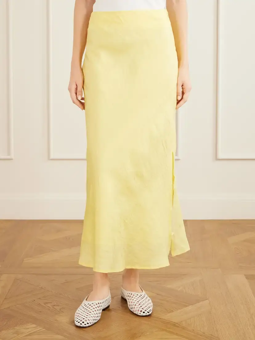 ALIX OF BOHEMIA Lyra Sunlight Silk Midi Skirt | Thumbnail 3