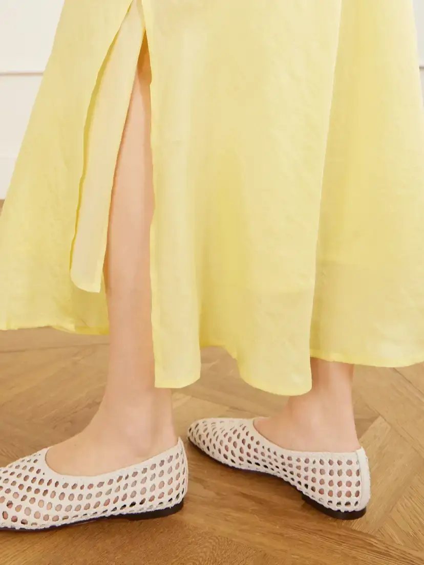 ALIX OF BOHEMIA Lyra Sunlight Silk Midi Skirt | Thumbnail 5