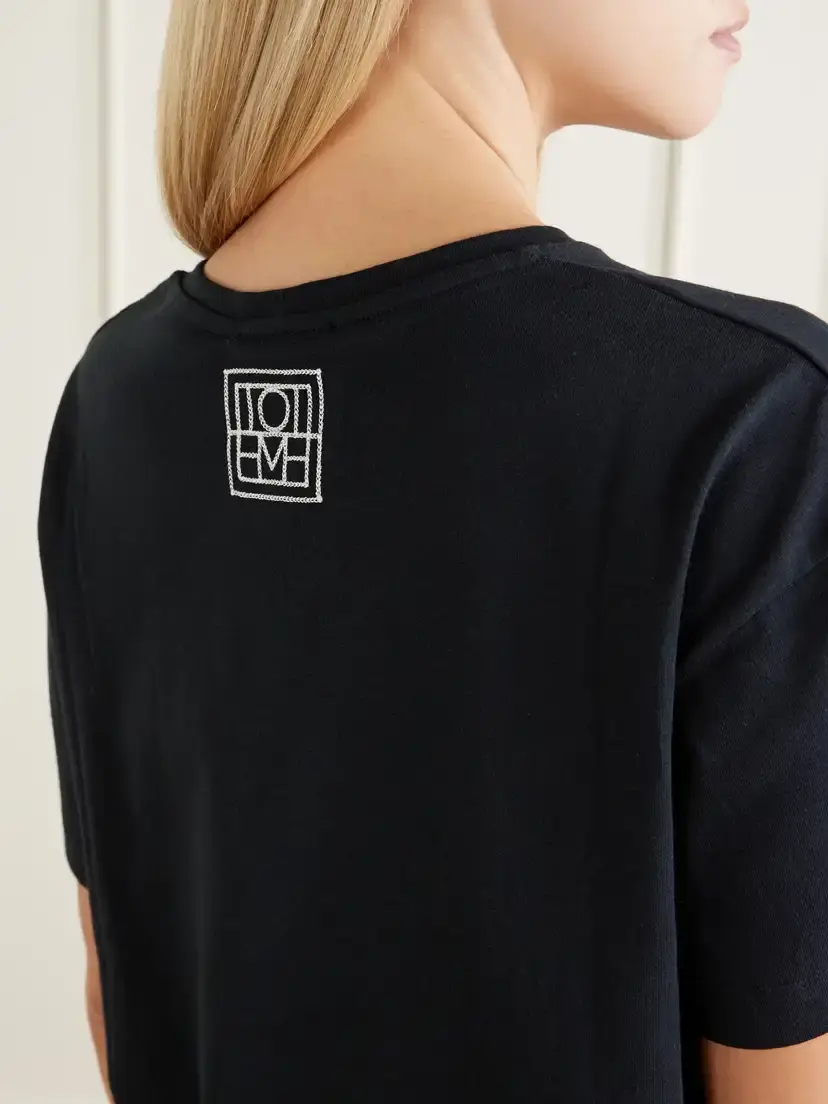 TOTEME Logo-embroidered Organic Cotton T-shirt | Thumbnail 5