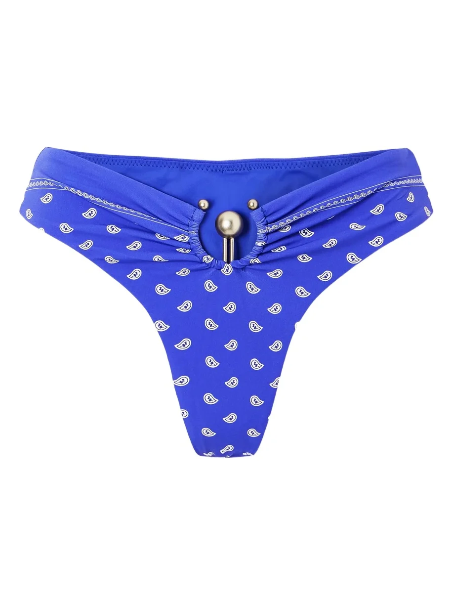 Christopher Esber Orbit Embellished Bandana-print Bikini Briefs