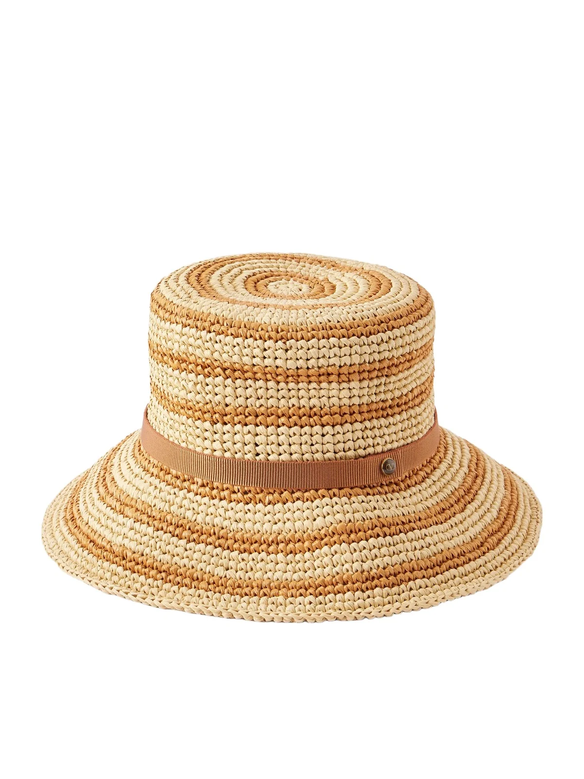 Vlogo Raffia-effect Bucket Hat