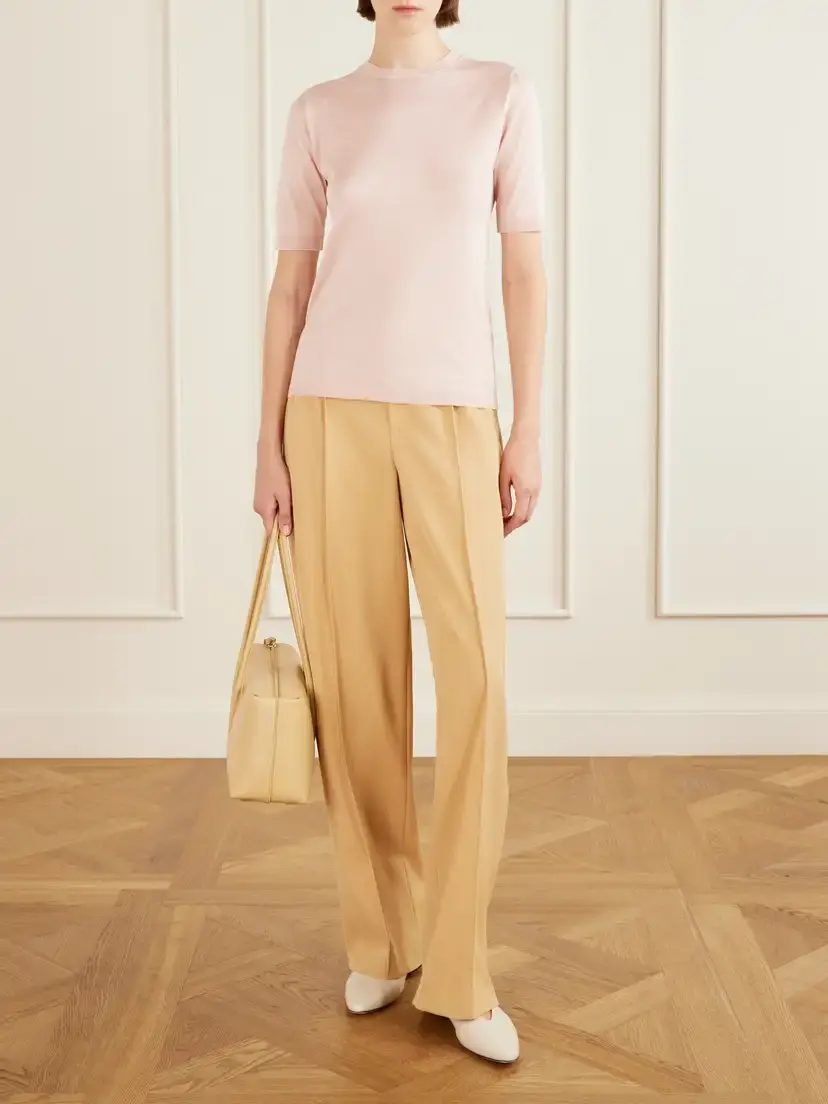 Max Mara Maceti Cashmere And Silk-blend Sweater - Pink | Thumbnail 2 Max Mara Maceti Cashmere And Silk-blend Sweater - Pink | Thumbnail 2