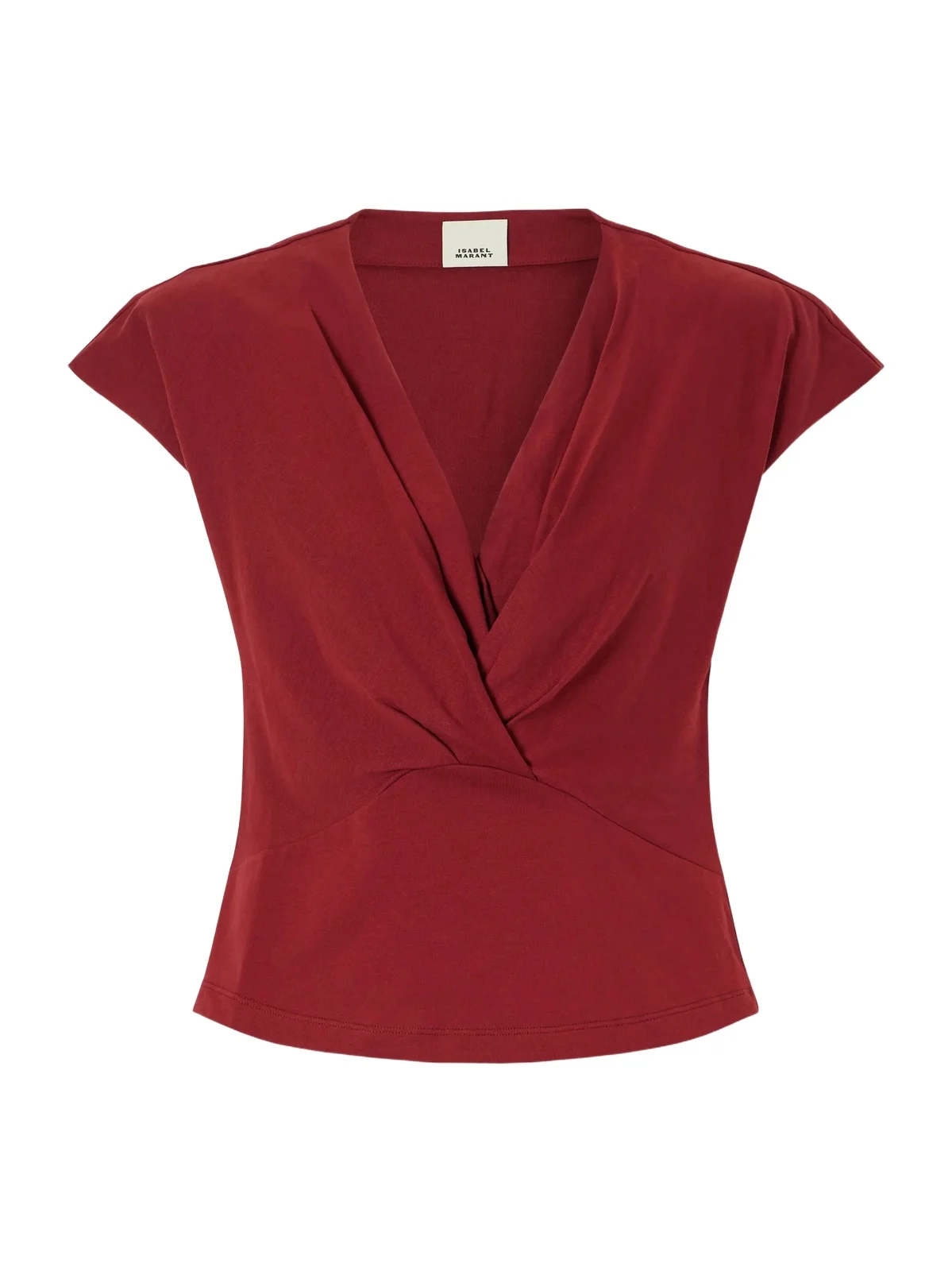 Nadrine Gathered Cotton-jersey T-shirt