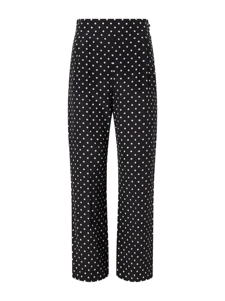 Valentino Garavani Polka-dot Silk Crepe De Chine Wide-leg Pants | Image 1 Valentino Garavani Polka-dot Silk Crepe De Chine Wide-leg Pants | Image 1