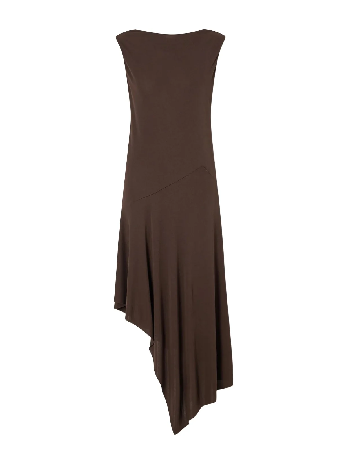 Asymmetric Crepe- Jersey Midi Dress Asymmetric Crepe- Jersey Midi Dress