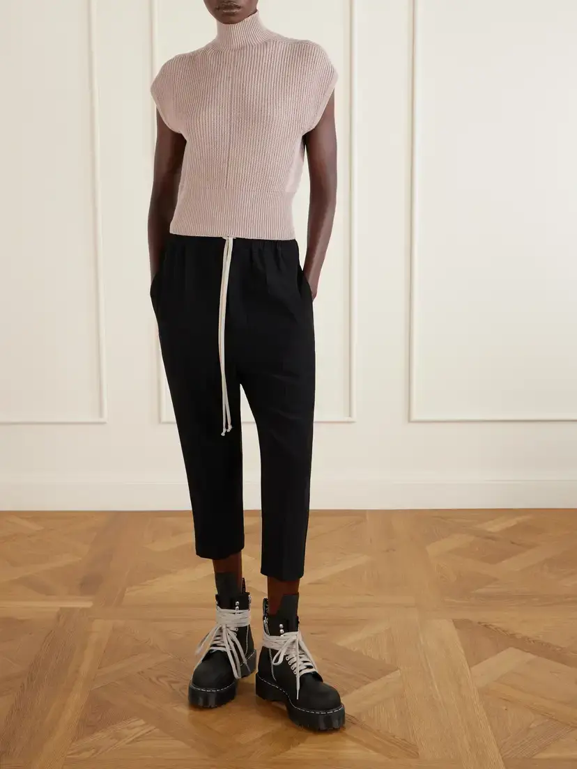 Rick Owens Ribbed Wool Turtleneck Top | Thumbnail 2