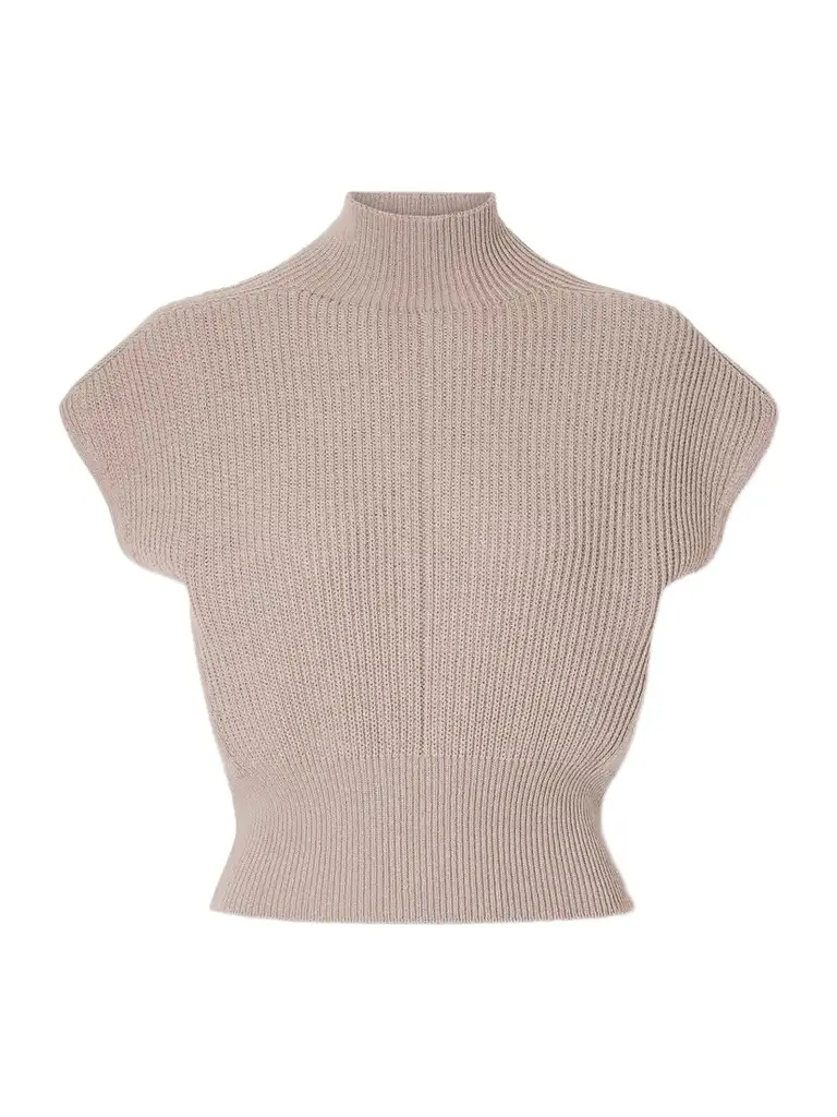 Rick Owens Ribbed Wool Turtleneck Top | Image 1 Rick Owens Ribbed Wool Turtleneck Top | Image 1