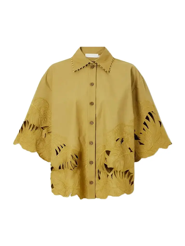 Zimmermann Mahon Embroidered Cotton Shirt | Image 1 Zimmermann Mahon Embroidered Cotton Shirt | Image 1
