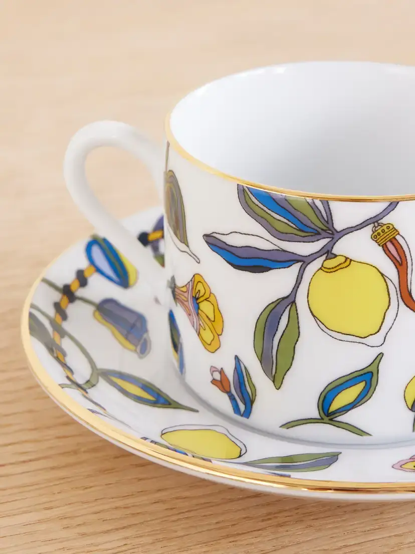 La DoubleJ Impero Set Of Two Gold-plated Painted Porcelain Teacups | Thumbnail 3 La DoubleJ Impero Set Of Two Gold-plated Painted Porcelain Teacups | Thumbnail 3