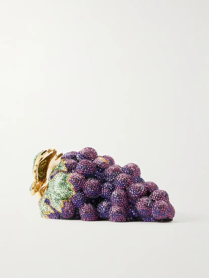 Judith Leiber Couture Grapes Crystal-embellished Gold-tone Clutch | Thumbnail 4