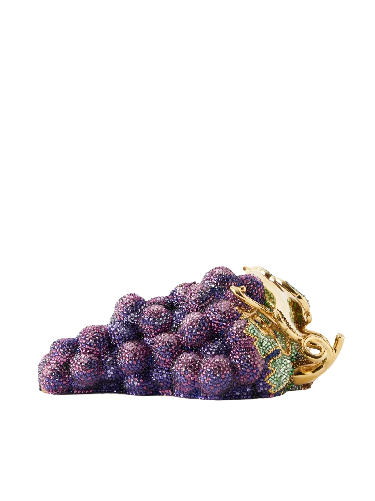 Grapes Crystal-embellished Gold-tone Clutch Grapes Crystal-embellished Gold-tone Clutch