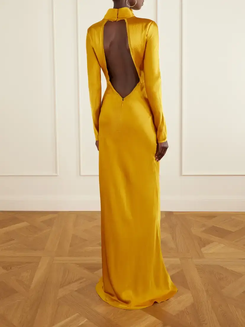 Tove Gio Open-back Silk-cloqué Maxi Dress | Thumbnail 3 Tove Gio Open-back Silk-cloqué Maxi Dress | Thumbnail 3