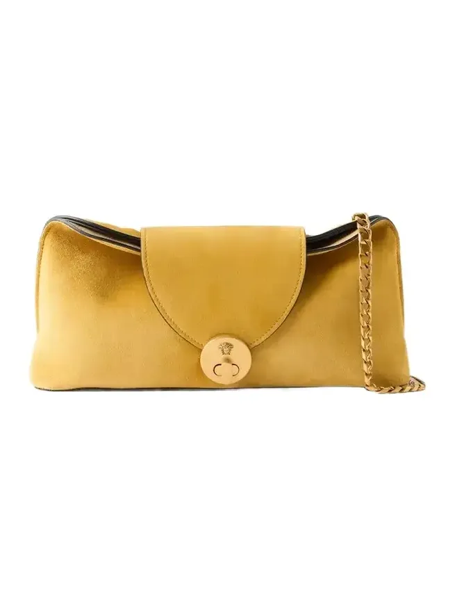 Vivienne Logo-embellished Suede Clutch Vivienne Logo-embellished Suede Clutch