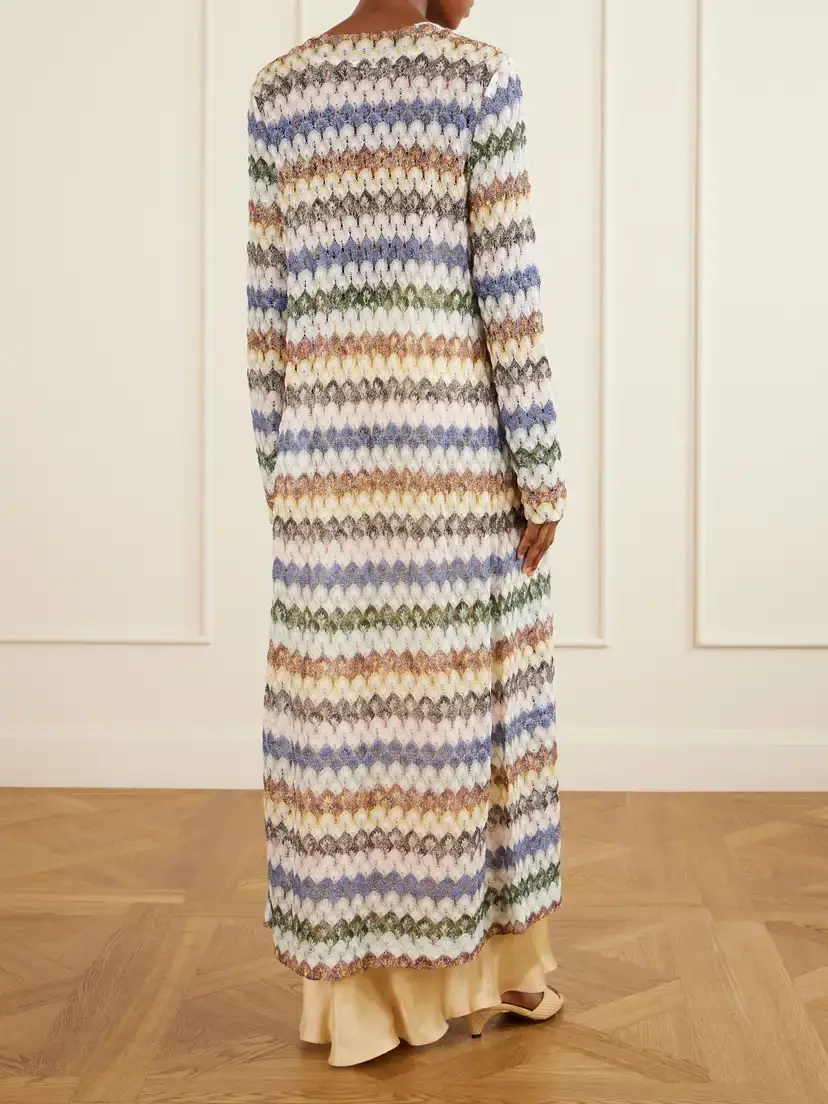 Missoni Striped Metallic Crochet-knit Cardigan | Thumbnail 3