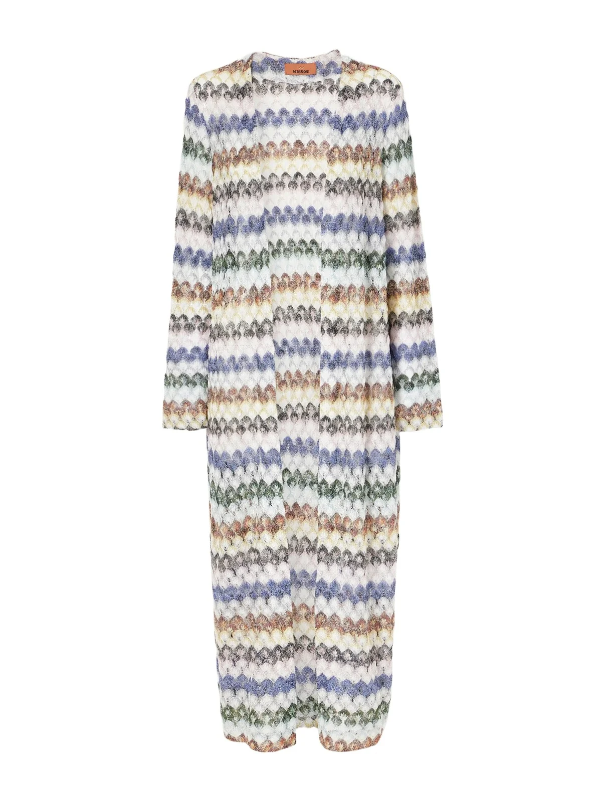 Striped Metallic Crochet-knit Cardigan Striped Metallic Crochet-knit Cardigan