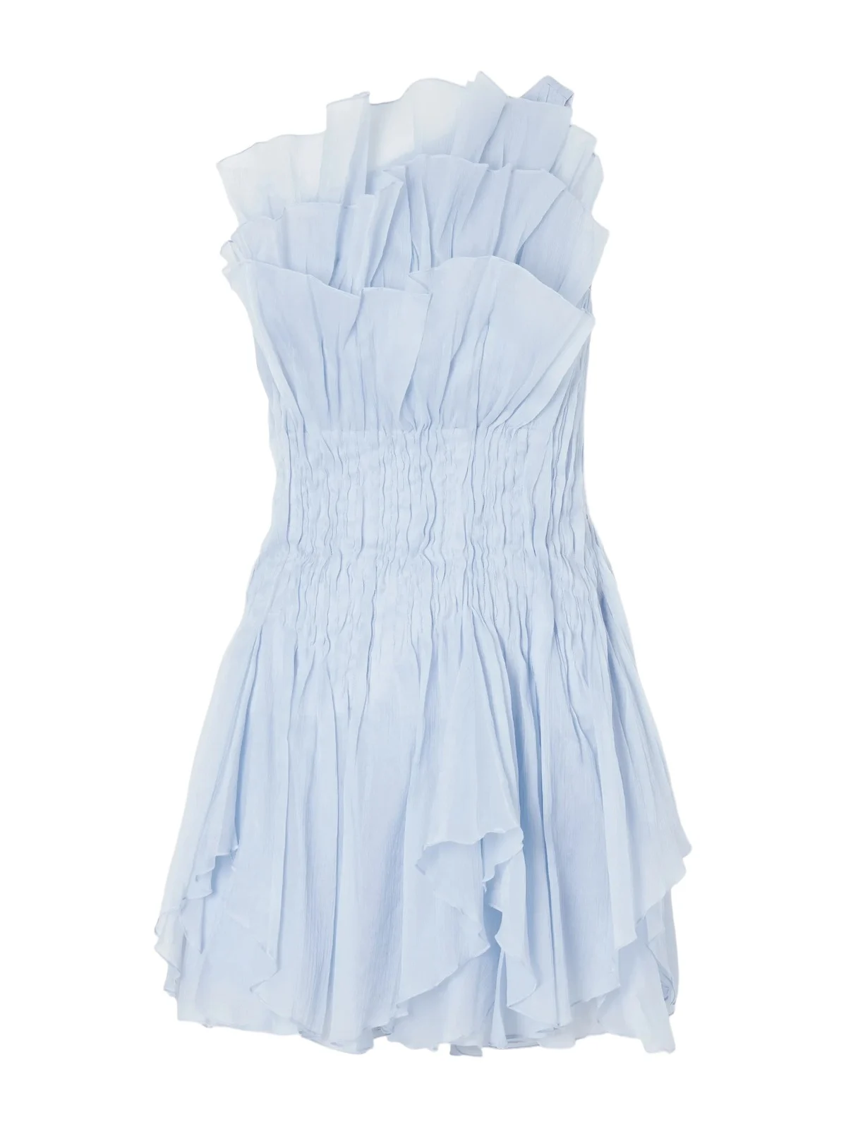 Nisha One-shoulder Organza Mini Dress