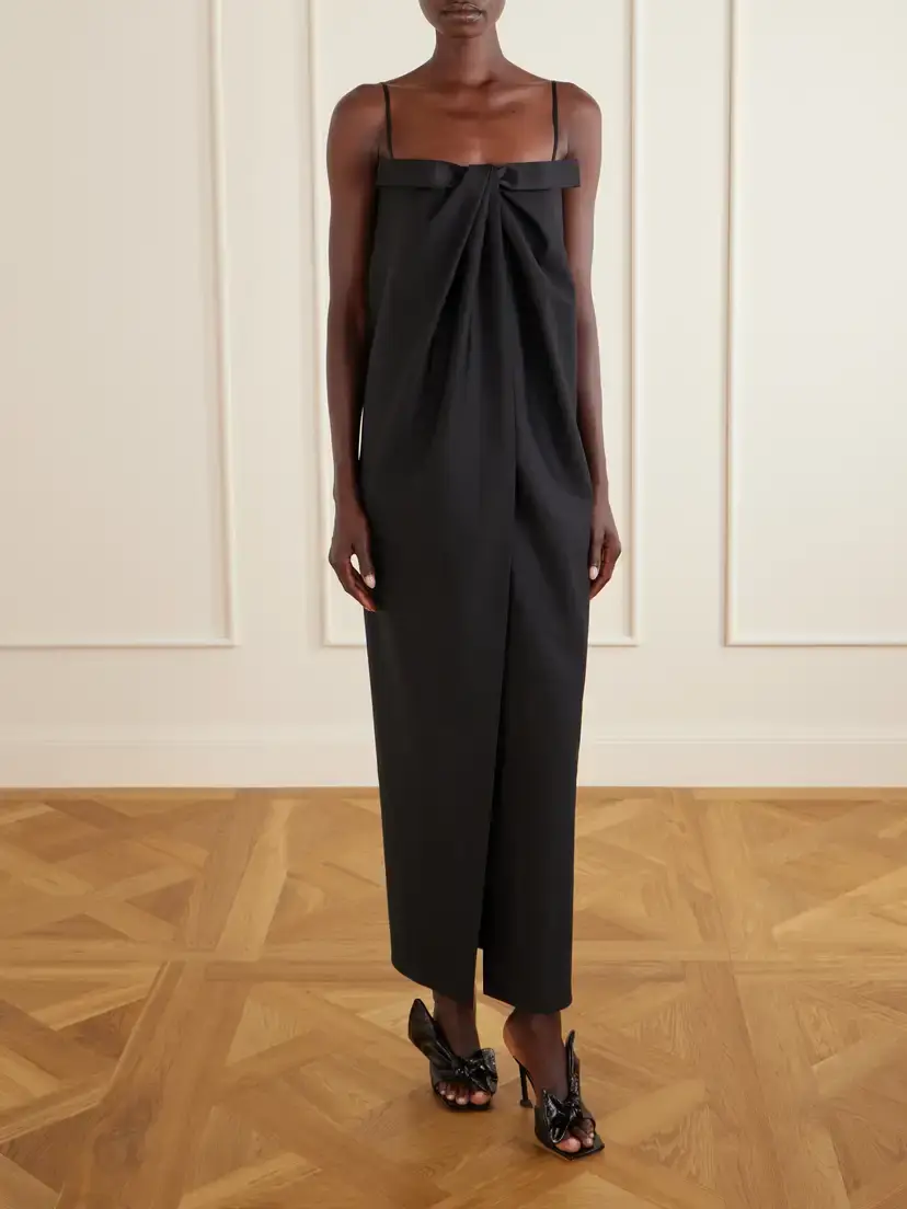 Givenchy Bow-detailed Wool And Mohair-blend Maxi Dress | Thumbnail 2