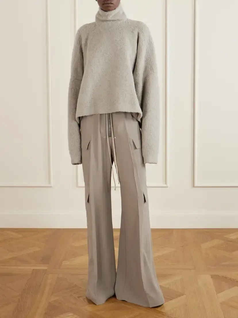 Rick Owens Jumbo Tabard Alpaca And Wool-blend Sweater - Gray | Thumbnail 2