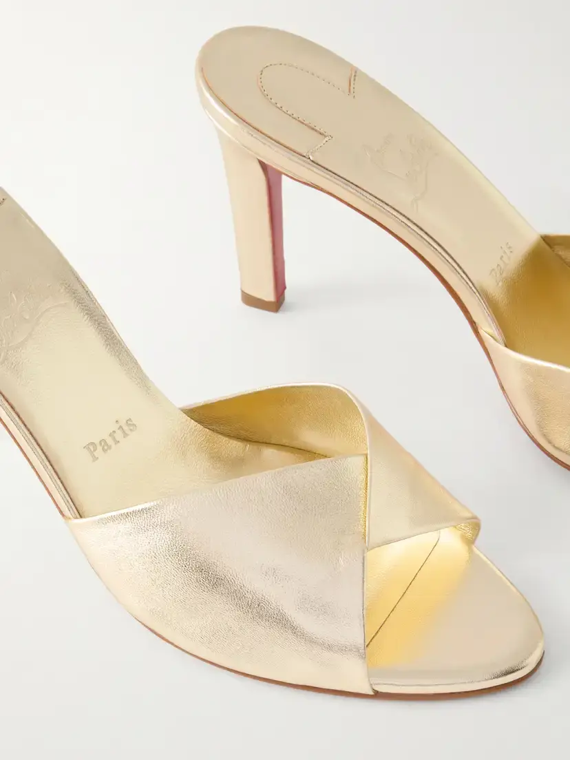 Christian Louboutin Fanny 85 Metallic Leather Sandals | Thumbnail 5