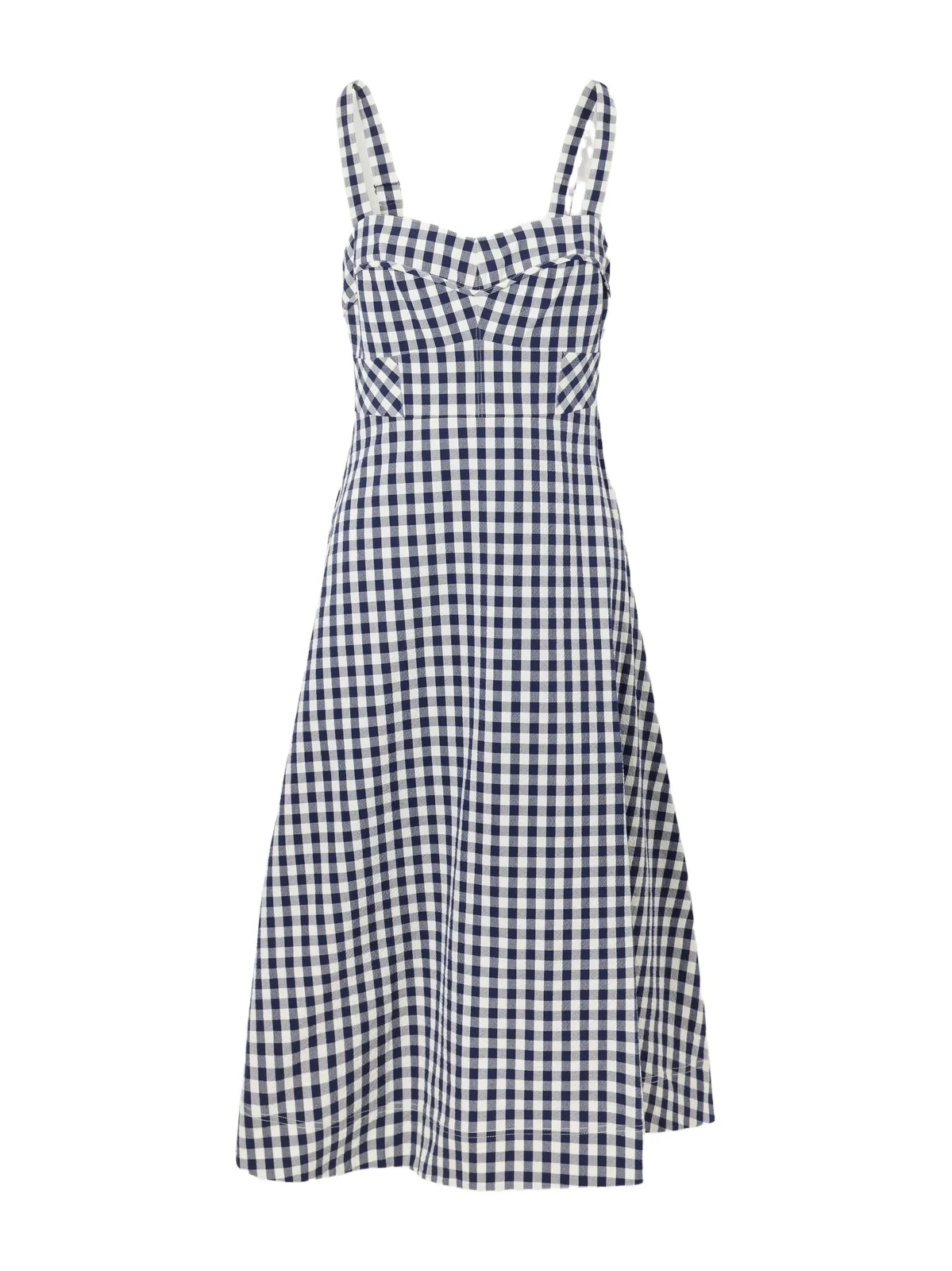 Lois Checked Stretch-cotton Cloqué Midi Dress Lois Checked Stretch-cotton Cloqué Midi Dress