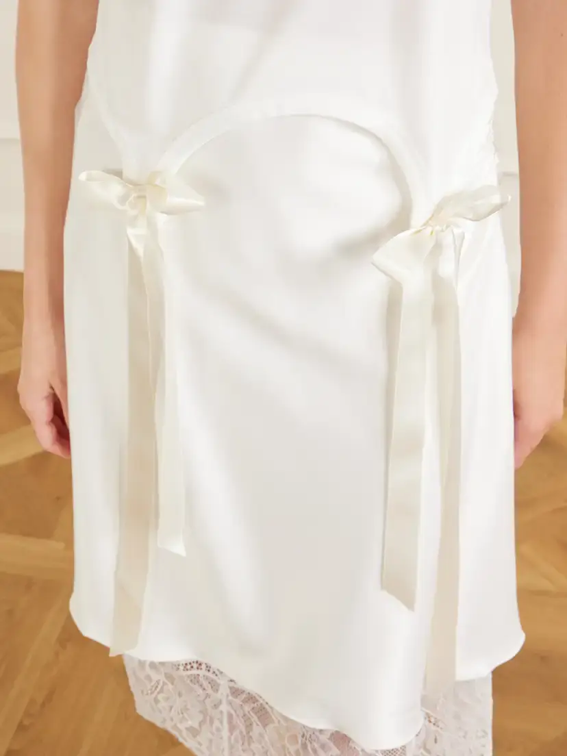 Simone Rocha Bow-detailed Jersey T-shirt | Thumbnail 4 Simone Rocha Bow-detailed Jersey T-shirt | Thumbnail 4