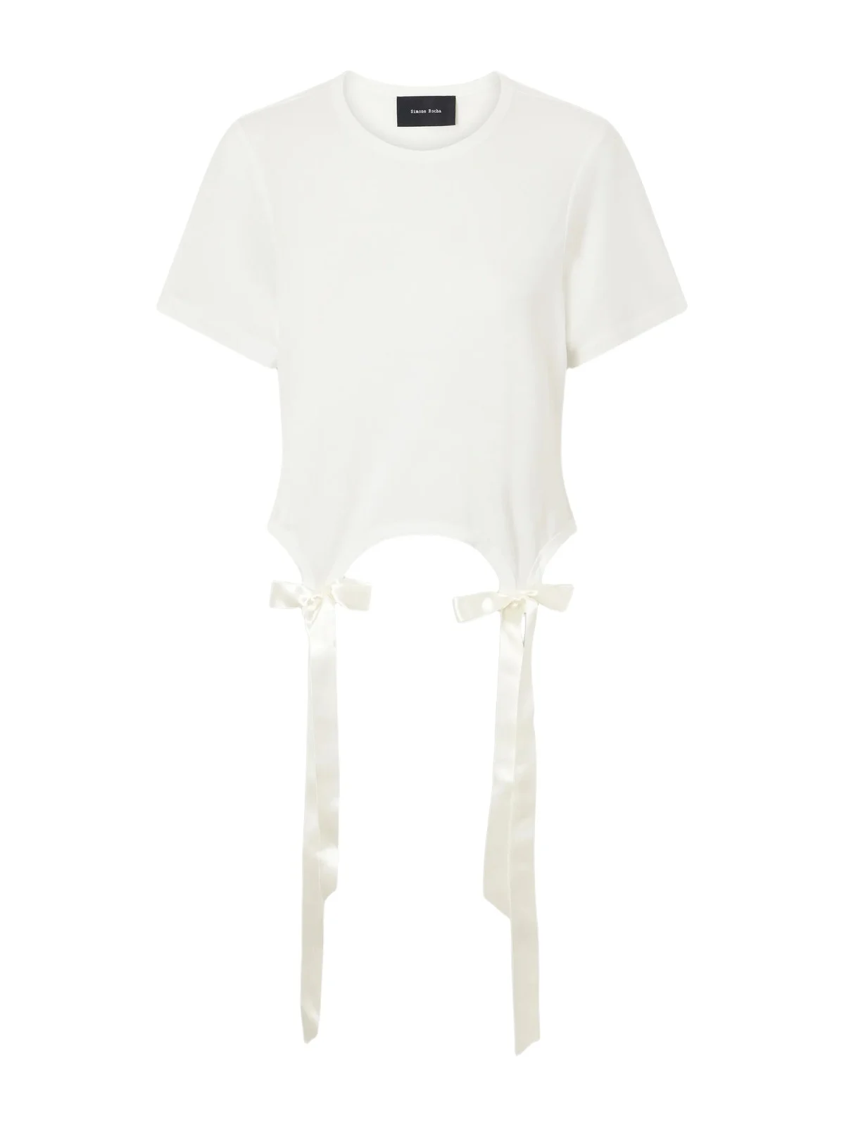 Simone Rocha Bow-detailed Jersey T-shirt