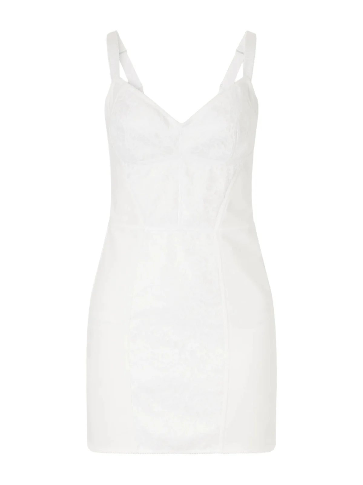Lace-paneled Jersey Mini Dress