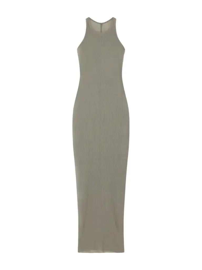 Rick Owens Tank Ribbed-jersey Halterneck Midi Dress | Image 1 Rick Owens Tank Ribbed-jersey Halterneck Midi Dress | Image 1