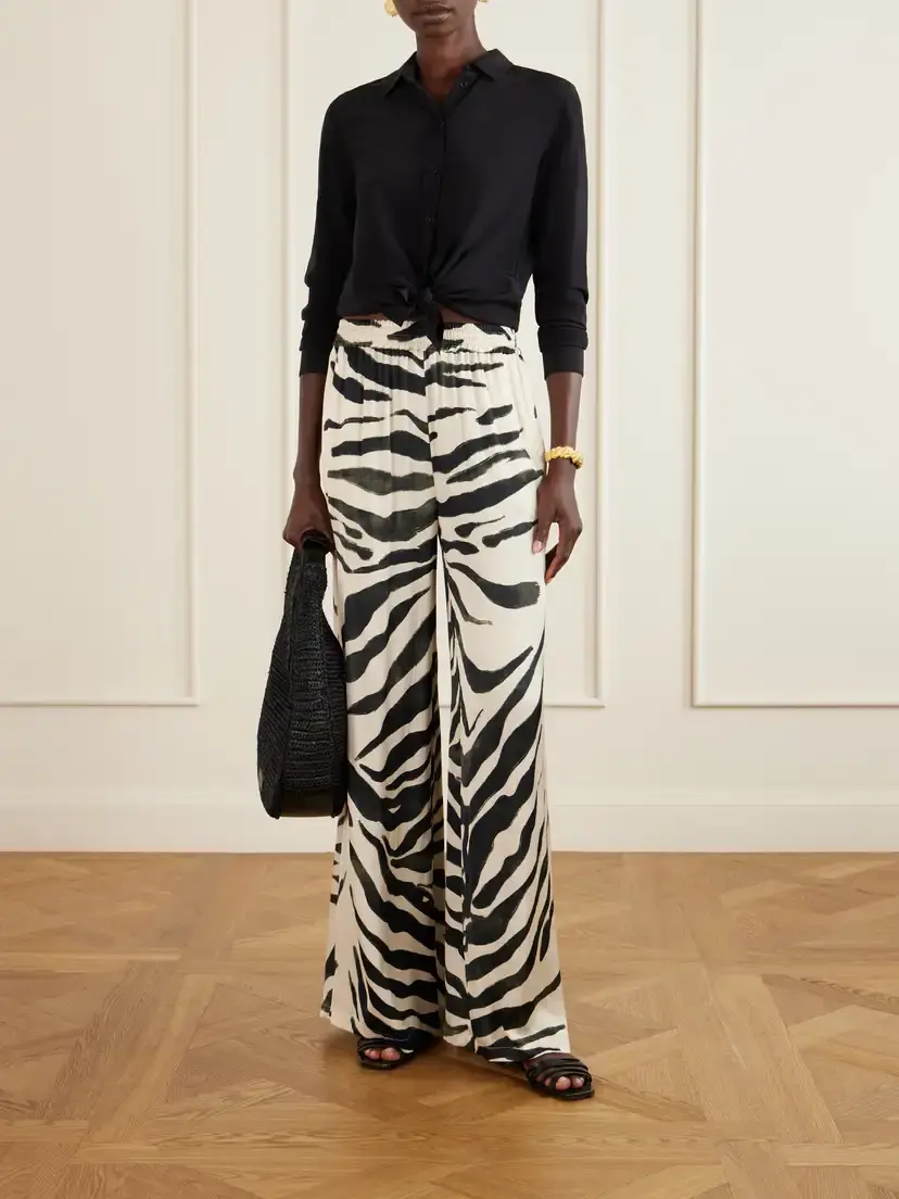 ANDRES OTALORA Tamu Mia Printed Satin Wide-leg Pants | Thumbnail 2 ANDRES OTALORA Tamu Mia Printed Satin Wide-leg Pants | Thumbnail 2