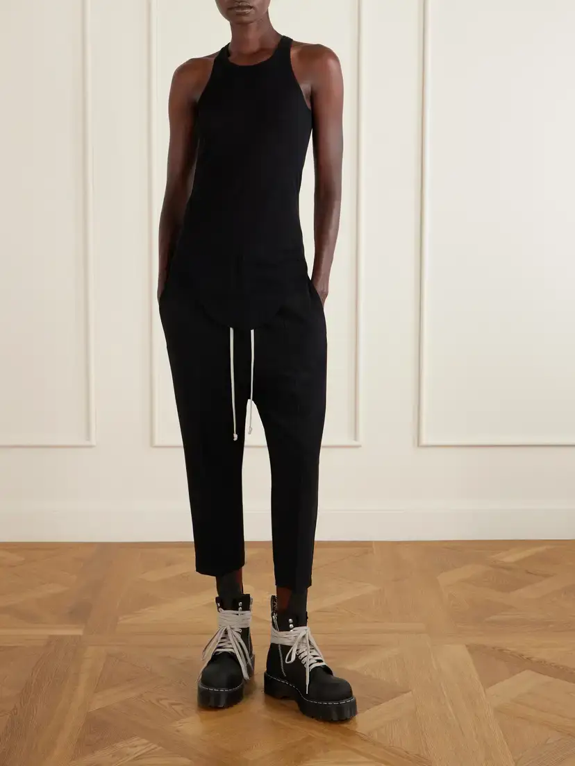Rick Owens Ribbed Cotton-jersey Tank | Thumbnail 2 Rick Owens Ribbed Cotton-jersey Tank | Thumbnail 2