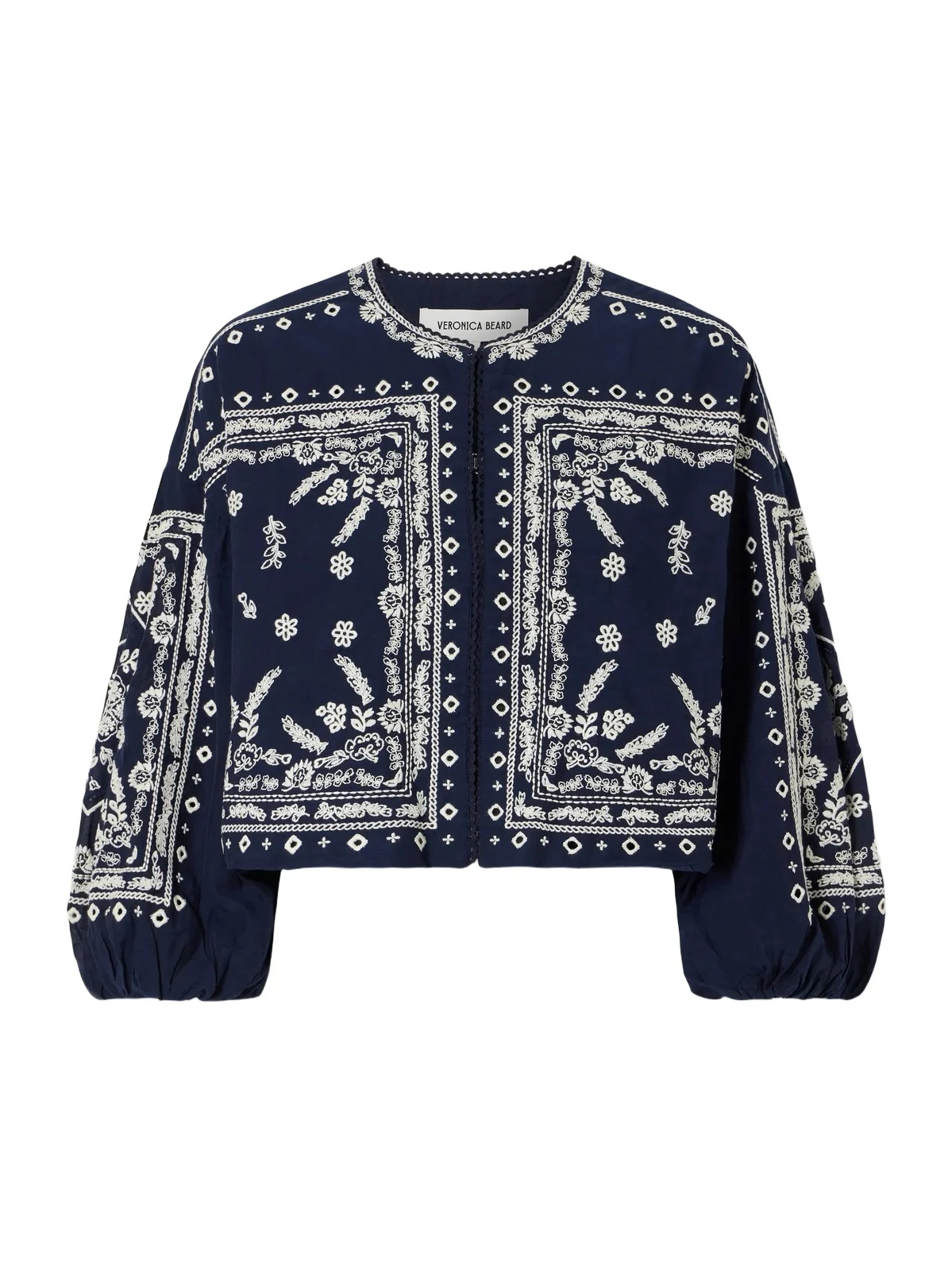 Drake Cropped Embroidered Cotton-blend Poplin Jacket Drake Cropped Embroidered Cotton-blend Poplin Jacket