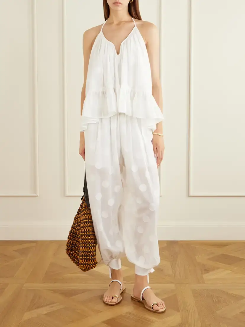 Zimmermann Solstice Embellished Polka-dot Cotton Tank | Thumbnail 2