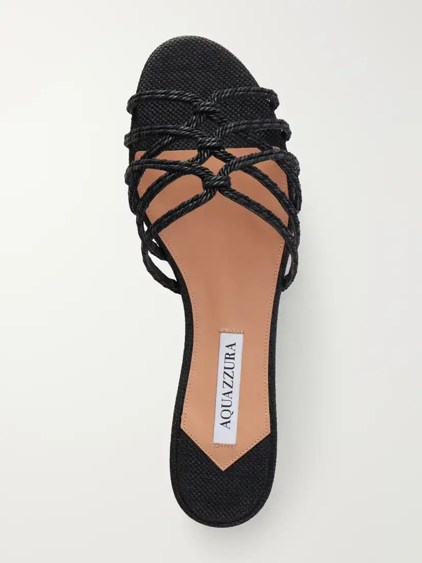 Aquazzura Luna Raffia-trimmed Cord Slides | Thumbnail 6 Aquazzura Luna Raffia-trimmed Cord Slides | Thumbnail 6
