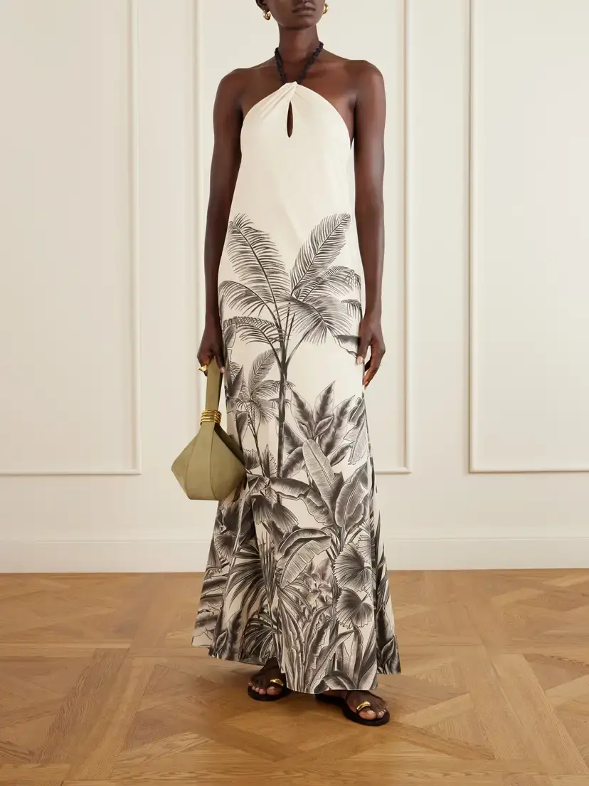 ANDRES OTALORA Kalahari Printed Cotton-poplin Maxi Dress | Thumbnail 2